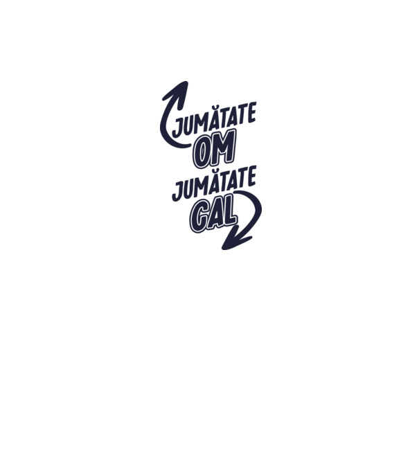 Jumătate om, jumătate cal model alb pe tricou