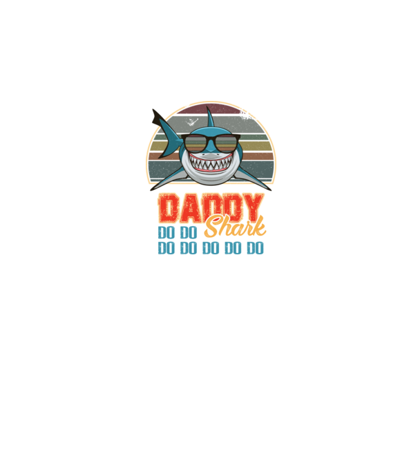 Daddy shark v2 model negru pe tricou