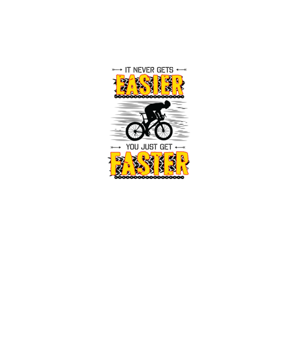it never gets easier model alb pe tricou