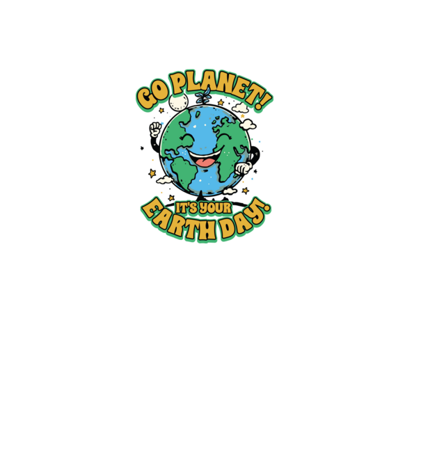 Go planet model alb pe tricou