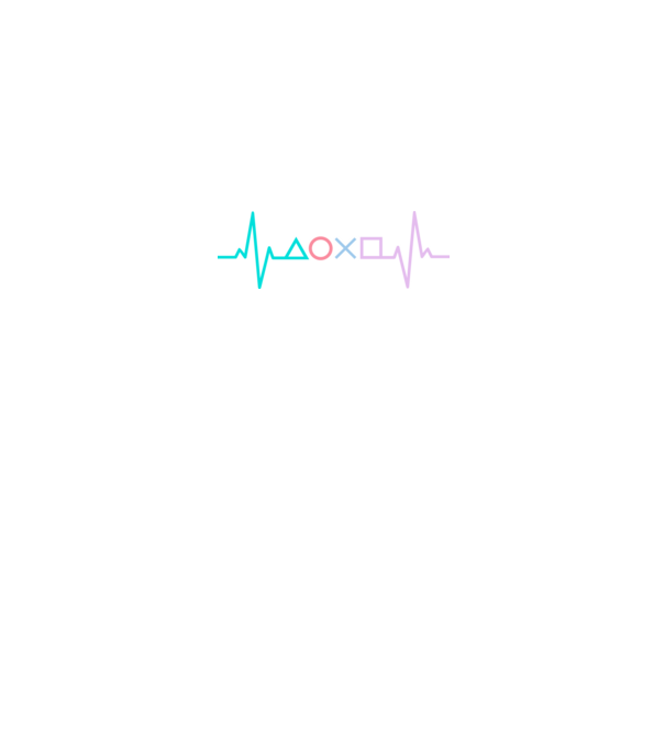 Playstation Symbols EKG model negru pe tricou