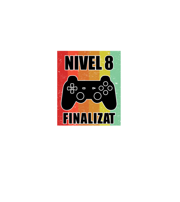 Nivel 8 finalizat model negru pe tricou