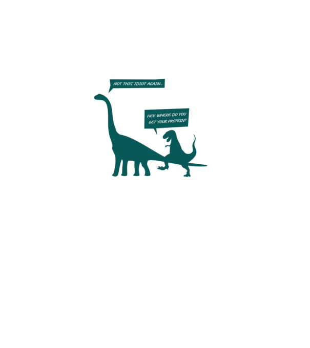 idiot dinosaur vegan model galben pe tricou