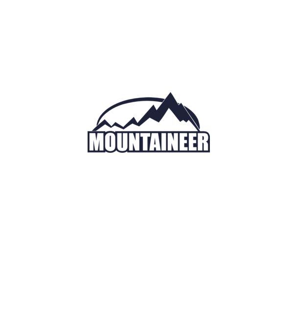 mountaineer model alb pe tricou