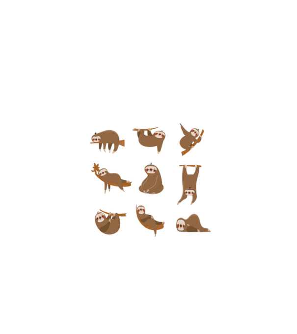 Sloth yoga model negru pe tricou