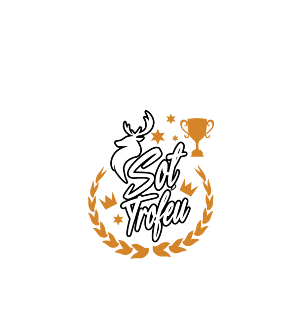 Soț trofeu model negru pe tricou