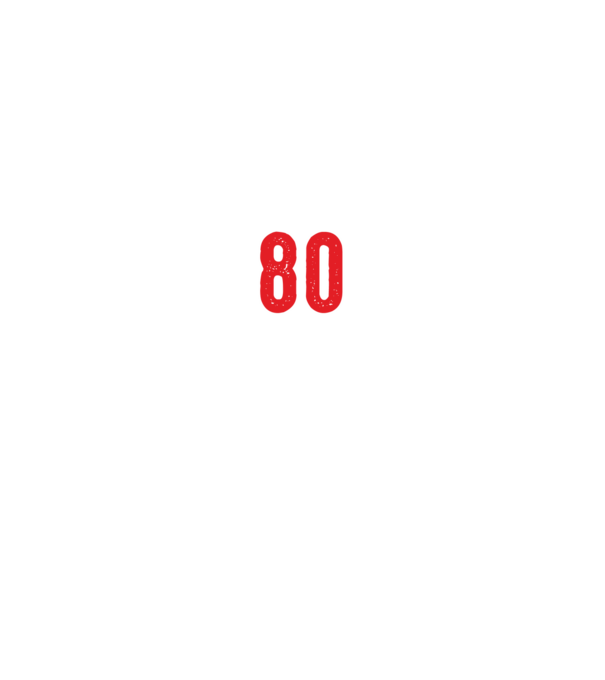 Purtătorul acestui tricou a împlinit: 80 de ani model negru pe tricou