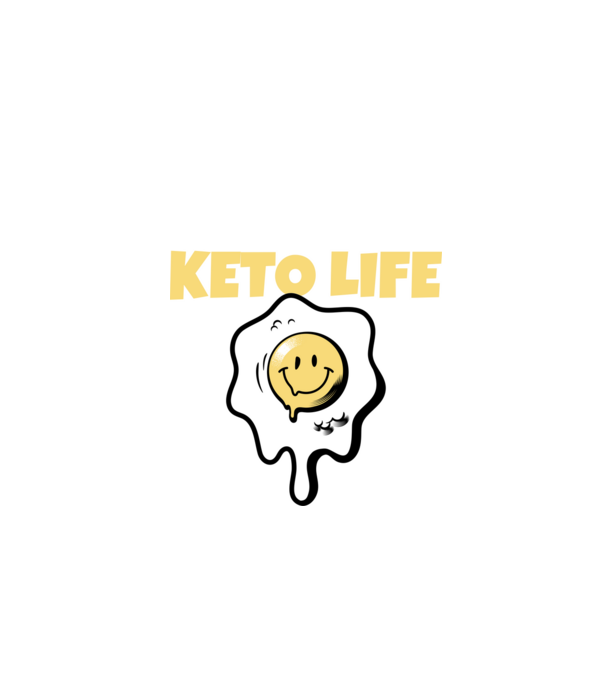 HAPPY KETO LIFE model negru pe tricou