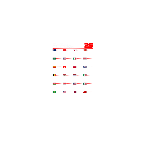 F1 calendar 2025 negru model negru pe tricou