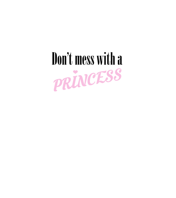 Princess model alb pe tricou
