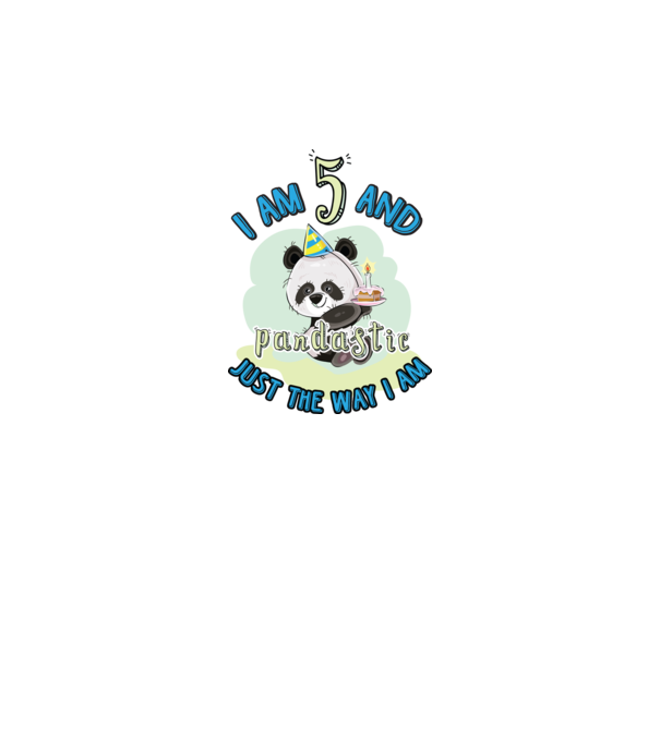 PANDASTIC 5 model alb pe tricou