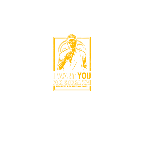 I want you cobra kai model negru pe tricou