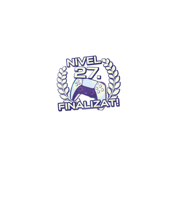 Nivel 27 finalizat! model negru pe tricou