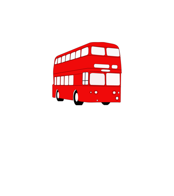 Autobuze model alb pe tricou