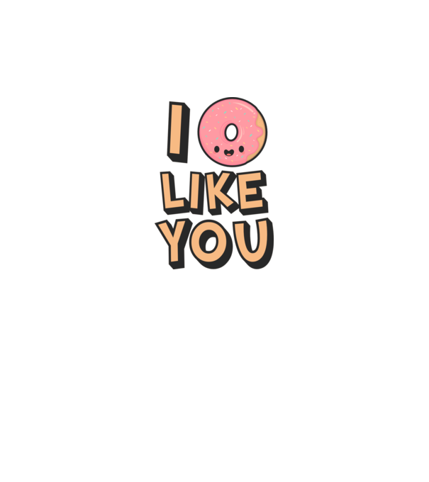 I donut like you model alb pe tricou