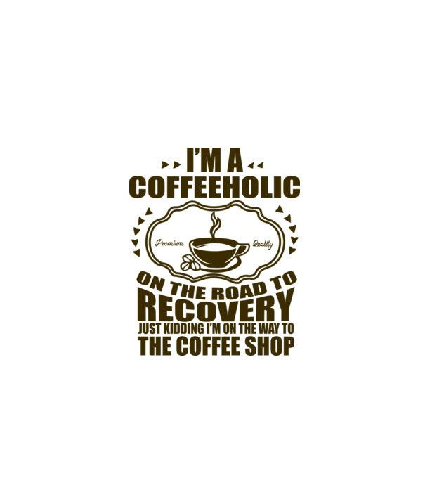 Coffeholic model gri pe tricou