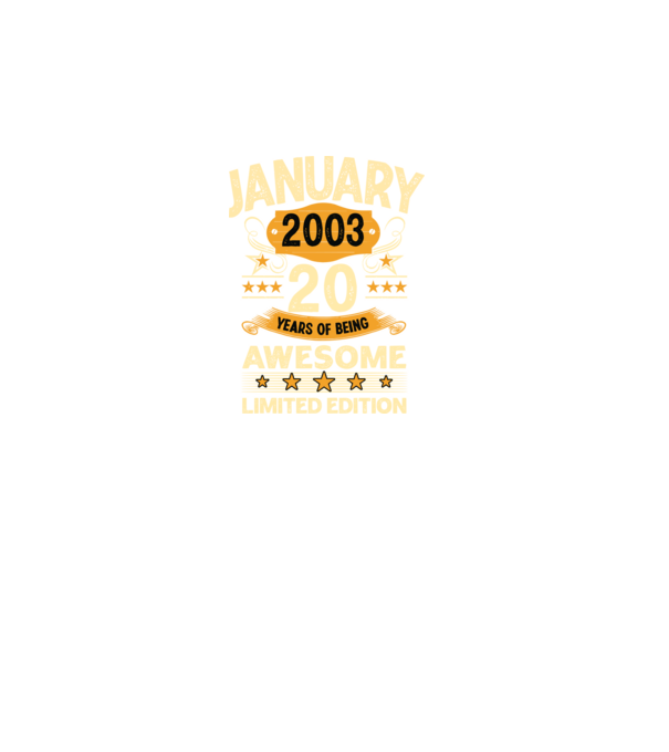January 2003 20 years of being limited edition model negru pe tricou