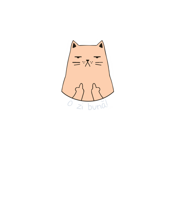 O zi bună model negru pe tricou