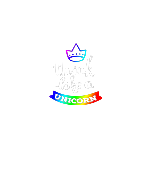 I think like a UNICORN model negru pe tricou