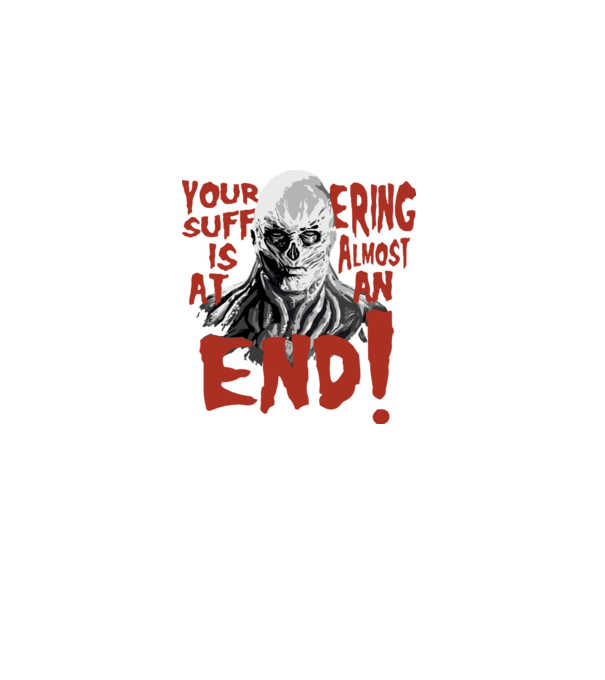 vecna your suffering is almost at an end model negru pe tricou