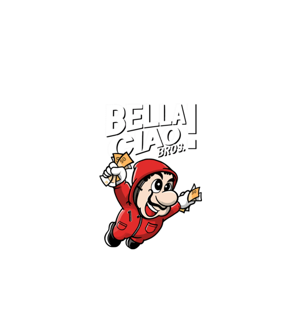mario la casa de papel model negru pe tricou