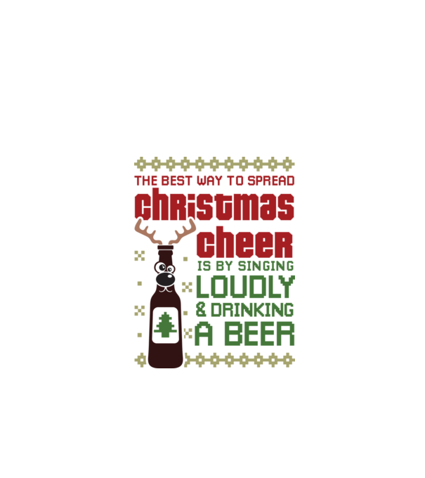 Christmas cheer beer pulovăr urât model alb pe tricou