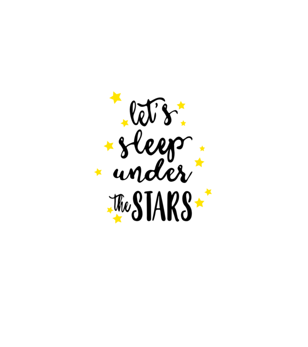 Lets sleep under the stars model alb pe tricou