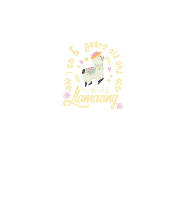 Birthday Llamazing 5 years old model negru pe tricou