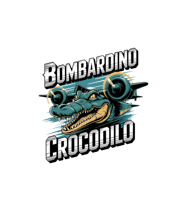 Bombardino Crocodilo 2 model nisipiu pe tricou