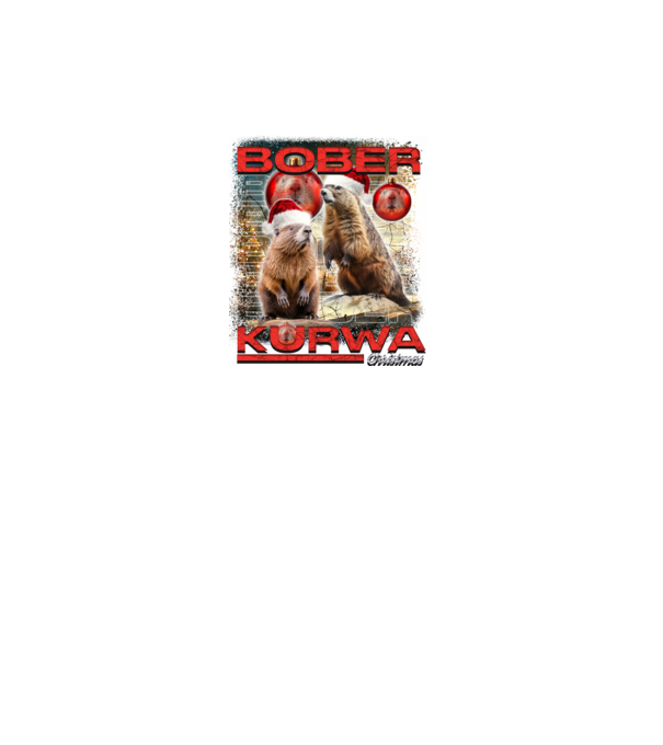 Bober kurwa christmas universe model negru pe tricou
