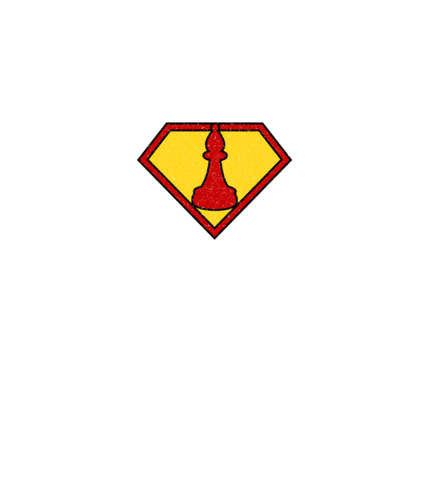 SuperChess alergător de șah model albastru închis pe tricou