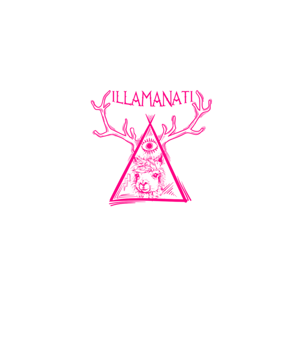 Illamanati model alb pe tricou