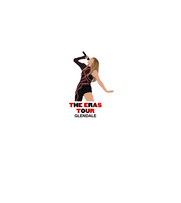 Taylor Swift The Eras Tour Glendale model gri pe tricou
