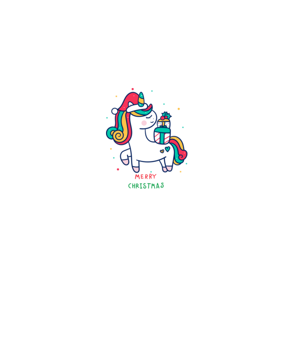 merry christmas unicorn model negru pe tricou