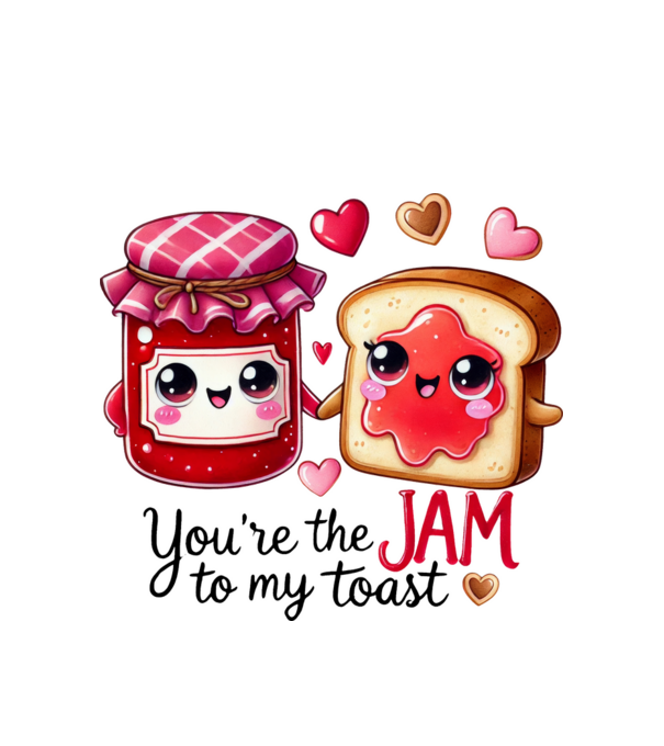 Jam to my Toast model alb pe tricou