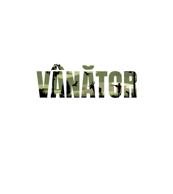 VÂNĂTOR model negru pe tricou