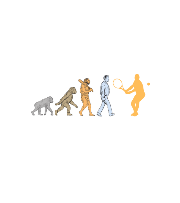 Tennis evolution model negru pe tricou