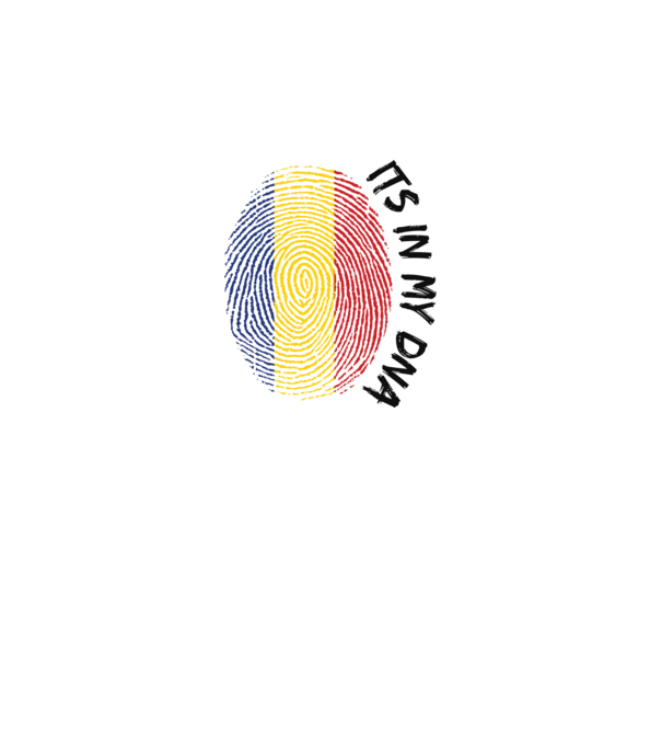 România fingerprint model alb pe tricou