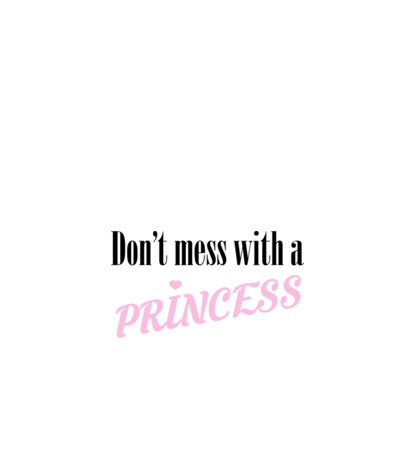 Princess model alb pe tricou