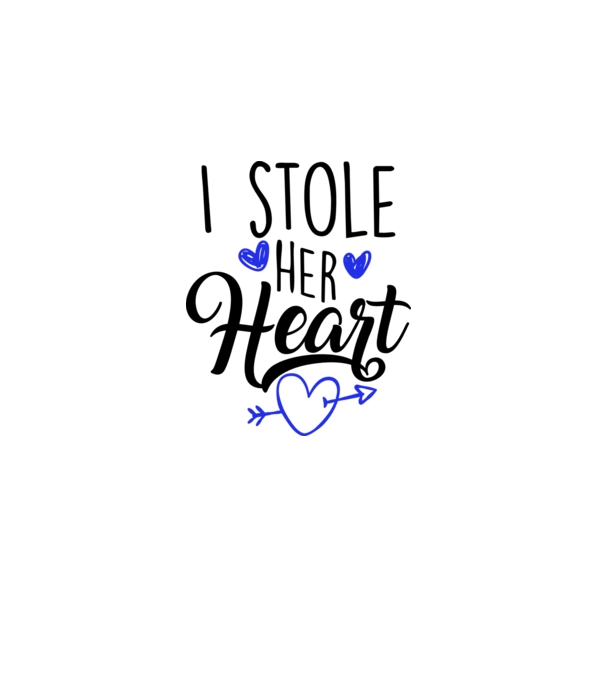 Cuplu I stole her heart model alb pe tricou
