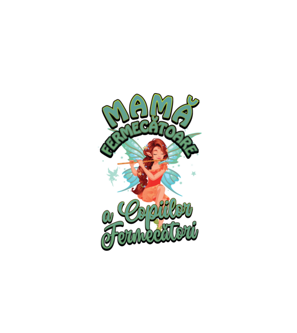 Mamă fermecătoare a copiilor fermecători model alb pe tricou