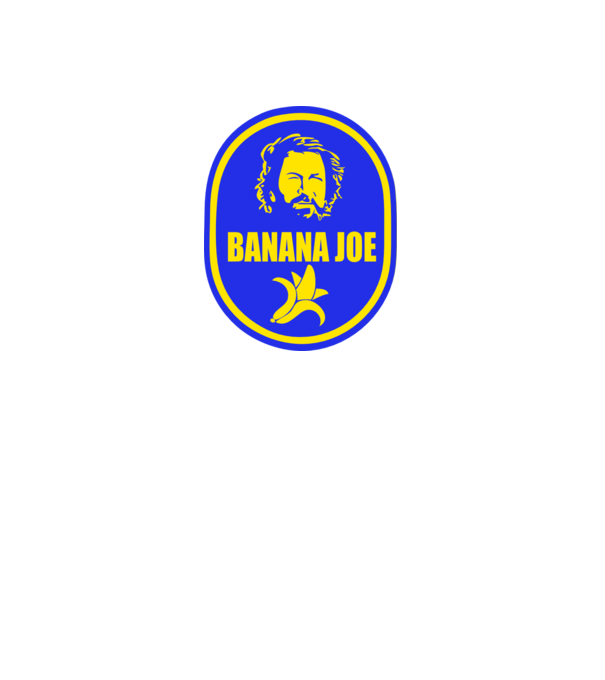 Banana Joe model alb pe tricou