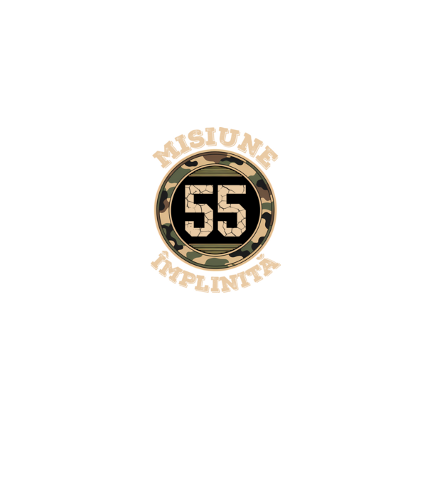 Misiune împlinită 55 model negru pe tricou