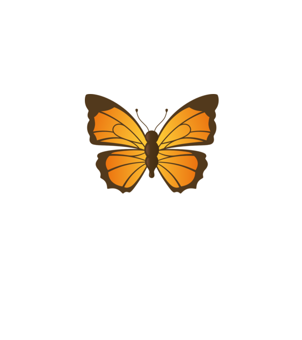 Butterfly model alb pe tricou