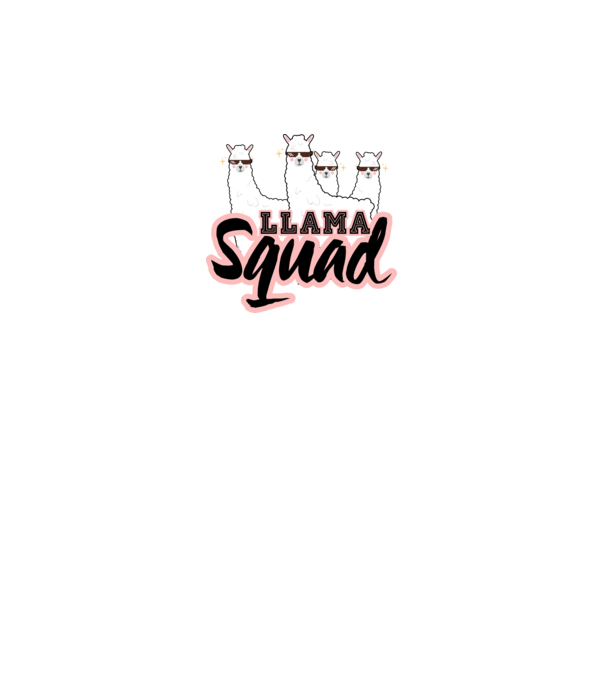 Llama squad model gri pe tricou