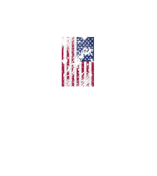 ripped flag U.S. model alb pe tricou