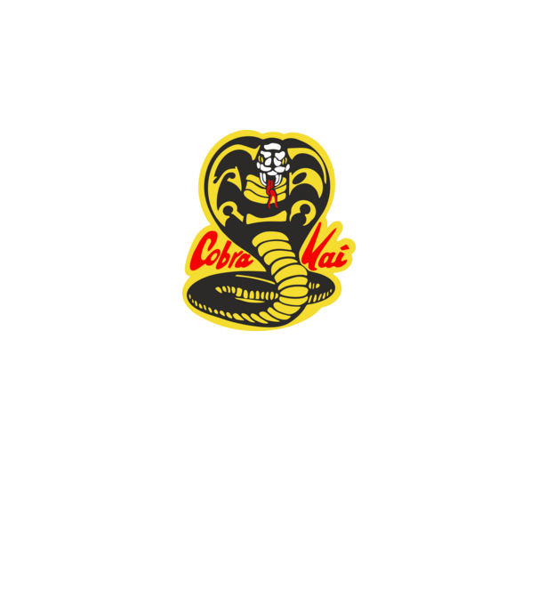 cobra kai logo model negru pe tricou