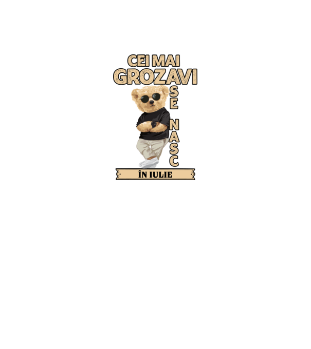Teddy cel cool iulie model negru pe tricou