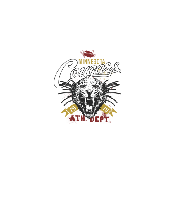 Minesota Cougars model negru pe tricou