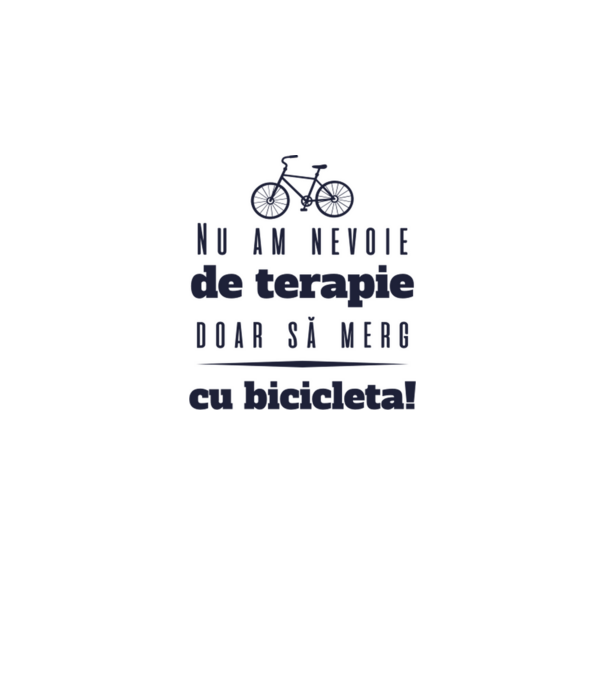 nu am nevoie de terapie, doar să merg cu bicicleta model gri pe tricou